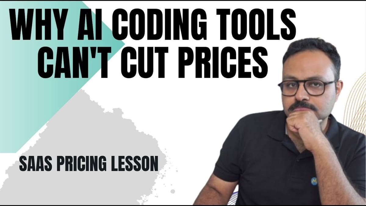 Why Can't AI Coding Tools Lower Their Prices (And Why They Shouldn't Try)?